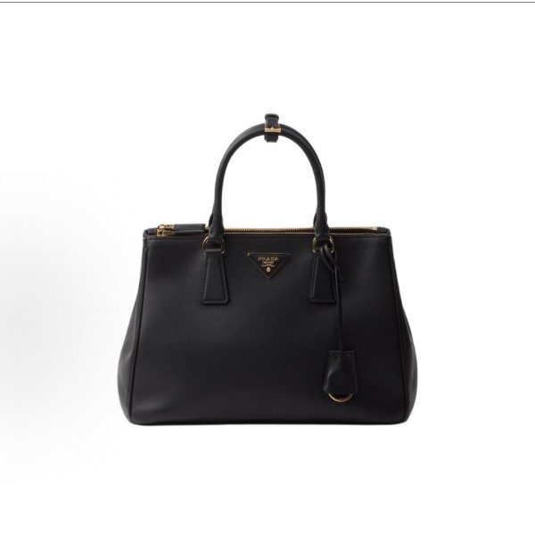 PRADA普拉达 Galleria 单肩斜挎⼿提包 ⼤号 ⼥款 ⿊⾊